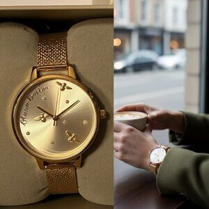 NEW! Olivia Burton - Pearly Queen Watch in Gold